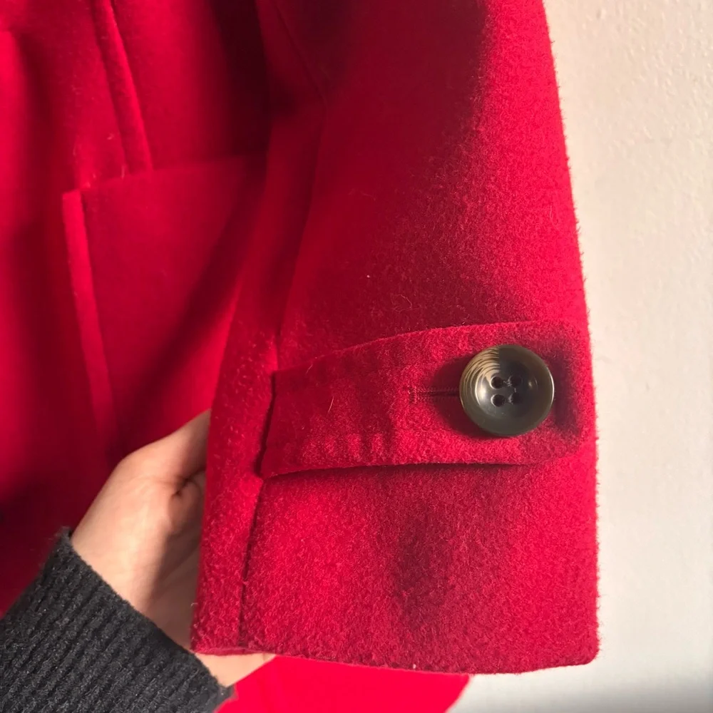 Jessica Red Duffle Coat Medium - Picture 7 of 8